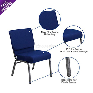 OEM&ODM Stackable Metal Church <b>Chairs</b> Commercial Theater Furniture <b>Padded</b> Stackable <b>Chairs</b> for Church Seating Arrangements - Product Image 3