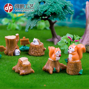Adornos de Animales en Miniatura de Resina, Ardilla, Erizo, Decoración de Escritorio, Decoración del Hogar, Manualidades - Product Image 2