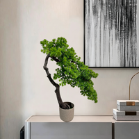 Künstlicher Bonsai-Baum, Kunsttannenbaum mit Töpfen für Zuhause, Tisch, Büro, Schreibtisch, Regal, Wohnzimmer, Bauernhaus-Dekorationen