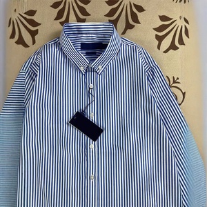 Camicia Casual da Uomo a Maniche Lunghe in Misto Cotone con Logo RL a Righe, Ricamo sul Colletto, per <span class=keywords><strong>Commercio</strong></span> Estero, Autunnale, Transfrontaliero - Product Image 4
