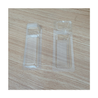 Offre Spéciale PET rectangulaire personnalisé 2 compartiments récipient transparent plateau PET avec couvercle en aluminium plastique