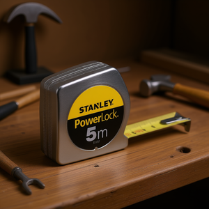 Cinta métrica Stanley PowerLock de 5 m con carcasa metálica y bloqueo de cuchilla para mediciones de precisión - Product Image 3