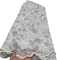 Top vente nigérian paillettes dentelle tissu mariée dentelle tissu élégant français dentelle pour mariage