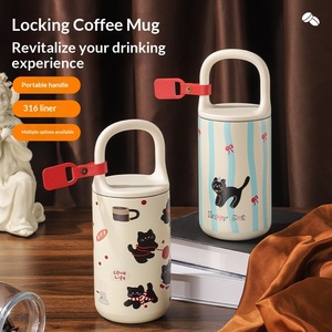 Termo Portátil de Acero Inoxidable 316 para Niñas, Diseño Clásico, 400ml, Aislado, para Café, Ideal para Viajes, con Aspecto Elegante - Product Image 1