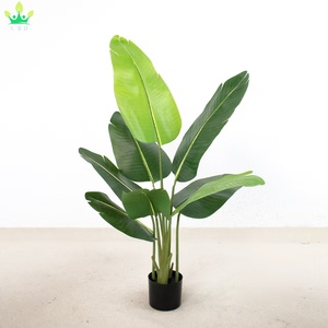 Plante artificielle de <span class=keywords><strong>bananier</strong></span> et d'oiseau de paradis avec feuilles <span class=keywords><strong>en</strong></span> plastique, dans un <span class=keywords><strong>pot</strong></span> <span class=keywords><strong>en</strong></span> plastique noir, pour la décoration de sol à la maison - Product Image 6