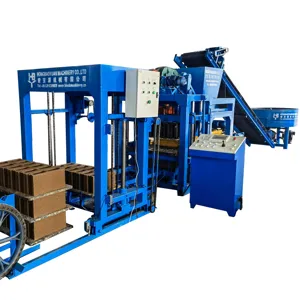 Fully auto used Automatic stationary QT4-25 Concrete block paver curbstone brick making machines