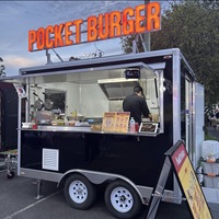 Remorque alimentaire sur mesure pour les États-Unis, l'Australie et l'UE, remorque de restauration rapide, chariot de restauration rapide, café, hot-dogs, hamburgers, glaces, jus, en-cas