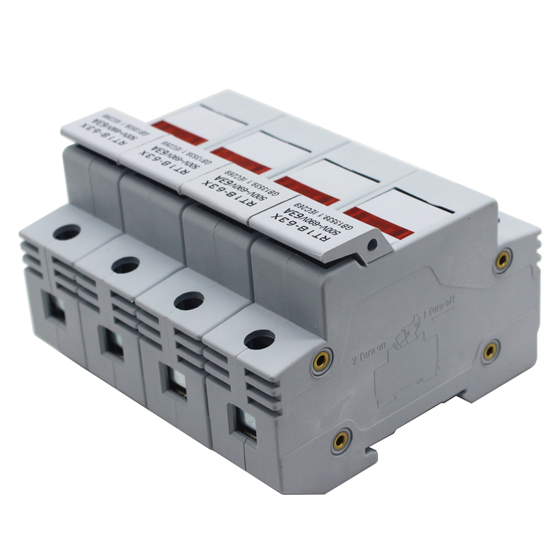 Base Rail Mounted Fuse Holder 63A AC 500-690V RT18-63X 1P/2P
