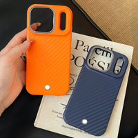 Étui en fibre de carbone tissée pour iPhone 17 Air, protection d'objectif en alliage d'aluminium, coque magnétique pour iPhone 17 16 15 Pro Max