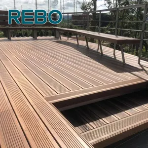 Fio de bambu tecido de carbonização, piso exterior, moso, bambu