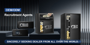 AL002-25B Heavy Duty thép xây dựng vân tay & Key khóa an toàn Box đối với trang sức & hộ chiếu lưu trữ với cảnh báo báo động - Product Image 6