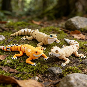 Vashine Figurine de Gecko Imprimée en 3D, Corps Segmenté, Queue Réaliste, Reptile de Collection, Décoration de Bureau, Cadeau - Product Image 4