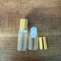 Flacon roll-on en verre borosilicate de 15 mm de diamètre, 3 ml, 5 ml, 2 ml, transparent, format voyage, pour huiles essentielles et parfums