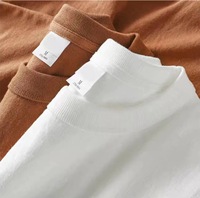 T-shirt unisexe en flanelle à manches courtes, couleur unie, coupe ample et décontractée, épaules tombantes, 200g, vierge, vente en gros usine pour l'été
