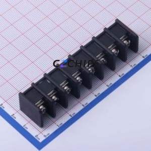 DBT30S-9.5-8P-BK-P Barrier Terminal Block Through hole Component (THT),P=9.5mm Connector Two Sides 9.5mm 1x8P Straight Pin - Product Image 1