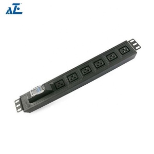 1U 19 pouces montage en rack prise de courant alternatif 6 voies IEC C19 PDU serveur rack unité de <span class=keywords><strong>distribution</strong></span> d'alimentation - Product Image 1