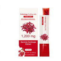 Gelée de Garcinia Cambogia à soutien cutané avancé, aux graines de Chia et au Collagène, en bâtonnets, directement de l'usine, Coleology Cutting Jelly, 10 jours