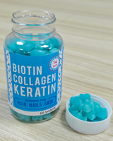 Biotine Collageen Keratine Gummies voor Haar, Huid en Nagels 3-in-1 Dagelijkse Beauty Routine 60 stuks voor Vrouwen Groothandel