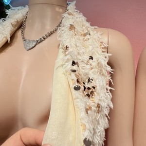 فستان سهرة أنيق <span class=keywords><strong>2026</strong></span> بتطريز ترتر وشراشيب وياقة مفتوحة بدون أكمام وظهر مكشوف، فستان ضيق (بوديكون) بلون الخوخ يبرز الأرداف للحفلات والنوادي - Product Image 4