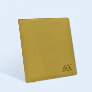 定制2024皮革精装笔记本黄色pu皮革笔记本带笔规划师日记本笔记本带可变封面