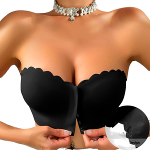<span class=keywords><strong>Reggiseno</strong></span> Bandeau Push-up <span class=keywords><strong>Senza</strong></span> <span class=keywords><strong>Spalline</strong></span> con Chiusura Frontale per Donna, Antiscivolo e Convertibile con <span class=keywords><strong>Spalline</strong></span> Rimovibili, <span class=keywords><strong>Nero</strong></span> - Product Image 1