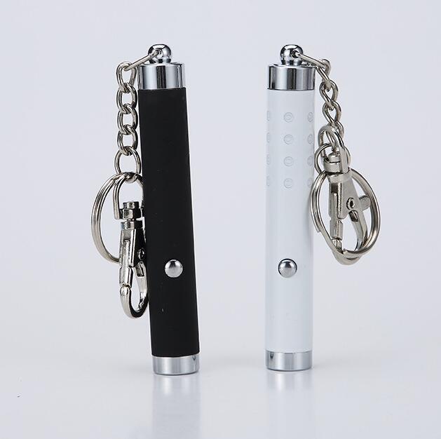 Small Size Mini Keychain Laser Pointer Pen 2-in-1 Green Laser with Metal Shell AAA Battery 1-Year Warranty