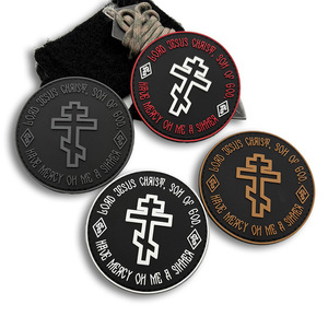 Écusson religieux en <span class=keywords><strong>chenille</strong></span> à coudre, badge de moralité, patch en PVC, caoutchouc souple, lumineux, rond, pour chapeau, sac à dos, autocollant - Product Image 5