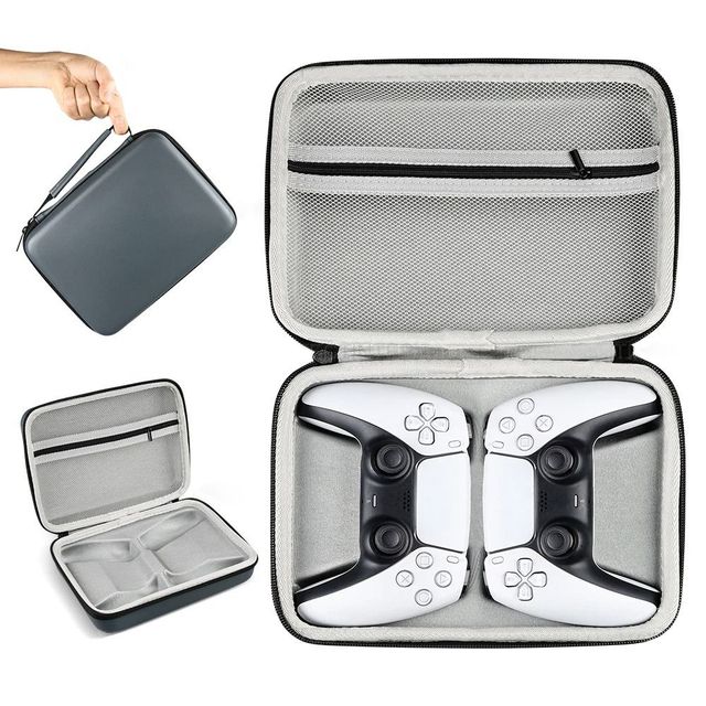 Travel Shockproof Gamepad Case Dual Controller Protective Handle Waterproof Storage Hard Bag for PlayStation PS5 Accessories