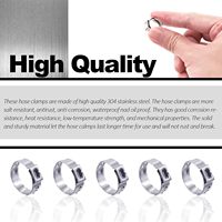 SS304 Colliers de serrage à oreille unique PEX Pinch Cinch Rings Outil de sertissage Collier de serrage en continu pour la fixation des tuyaux et de l'automobile