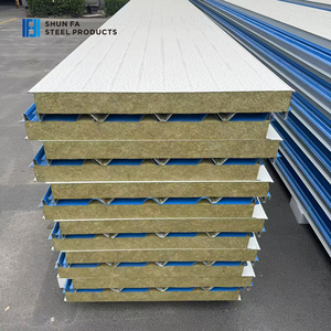 Chất Lượng Cao Thân Thiện Với Môi Cách Nhiệt 50Mm Rock Len Mái Tấm Bánh Sandwich Tùy Chỉnh Thép Tấm Bảng Cách Âm Lửa Bên Ngoài Bức Tường - Product Image 3