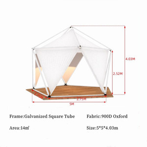 High Strength Aluminum Pyramid Canopy Tent Commercial Wedding Festival Outdoor Glamping House <b>Large</b> Customizable Pyramid tent - Product Image 4