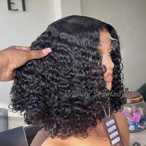 Großhandel Straight Burmese Curly Echthaar Perücken Lace Front Echthaar Perücken Full Lace Hd Lace Frontal Perücken für schwarze Frauen - Product Image 6