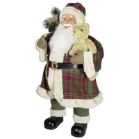 Adornos de felpa personalizados para navidad, figuritas grandes de Papá noel de 80CM para decoración de árbol de navidad