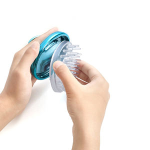 Galvanoplastie Silicone Shampooing Brosse Maison Cuir Chevelu Nettoyage Anti-démangeaisons Grattage Massage <span class=keywords><strong>Cheveux</strong></span> Tête Massage GG - Product Image 4