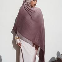 Hijab en modal imprimé, collection voilée à deux couleurs, écharpe Vela, hijab en rayonne, hijab décoré, châles en viscose modal