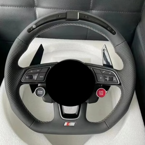 Volant pour Audi A3 A4 A6 avec logo RS, pagaies confortables, cuir perforé, volant LED pour Audi - Product Image 2