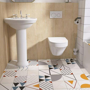 Ubin Lantai Keramik Motif Bunga Kecil Warna-warni Sederhana 200x200mm Tebal 6mm Anti Selip Gaya Nordik untuk Dapur Apartemen Sekolah - Product Image 2