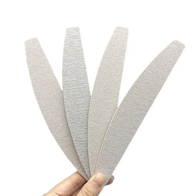 100/180/240 custom logo printed half moon foam nail file professional sponge polishing nail buffer block nail file