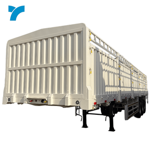 Clôture de semi-remorque de haute qualité pour le transport de marchandises et de bétail, transport d'animaux, transport de bovins, vente de remorque de camion d'<span class=keywords><strong>occasion</strong></span> - Product Image 1