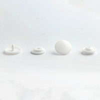 Bouton-pression en plastique PP personnalisé noir et blanc de haute qualité, durable et coloré, en 4 parties, pour vêtements