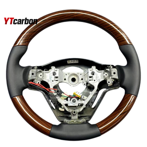 พวงมาลัยหนังแท้ลายไม้สไตล์วินเทจ YTcarbon สำหรับ Leaf 17+ <span class=keywords><strong>Nismo</strong></span> อะไหล่ตกแต่งภายในรถยนต์ JDM - Product Image 4