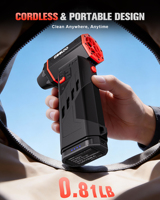 GOOLOO F5S Souffleur d'air électrique super turbo portable 180000RPM avec batterie 6000mAh sans fil pour distributeurs et détaillants