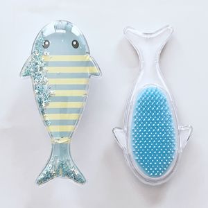 Regalos para niñas Fish Lovely Detangling Hairbrush Confeti Shiny Cute Hair Care Brush <span class=keywords><strong>Anti</strong></span> Knotting Easy-take Mini Hair Brush - Product Image 6