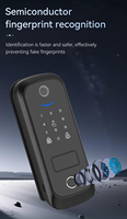 Serrure de porte intelligente Tuya WiFi avec caméra, empreinte digitale, carte d'accès NFC, code clé et contrôle à distance via application