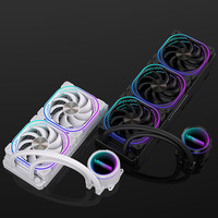 Système de refroidissement liquide AIO LOVINGCOOL pour boîtier d'ordinateur, roulement à fluide, LED ARGB, prend en charge la rotation, aucun pilote logiciel requis, PC