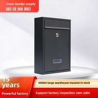 Boîte aux lettres murale extérieure en acier inoxydable, boîte à lettres, boîte à lettres avec serrure à clé, design étanche, bureau, colis, durable, vente chaude