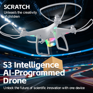 Kit de <span class=keywords><strong>Drone</strong></span> Éducatif S3 en Gros, Mini <span class=keywords><strong>Drone</strong></span> Programmable avec Caméra 4K, <span class=keywords><strong>Drone</strong></span> RC FPV Brushless pour Enfants, École STEM, Vente en Gros - Product Image 2
