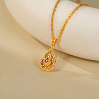 Collier en alliage de zircon avec pendentif gourde doré TANGPEI, bijoux de mode