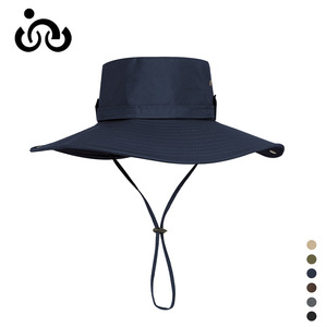 Men's Wide Brim Sun Hat Breathable Solid Color Outdoor Hiking Fishing Cycling Cap - Product Image 1