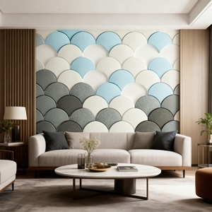 แผ่นอะคูสติก PET คุณภาพสูงสำหรับกันเสียง แผ่นผนัง 3 มิติ PET Felt - Product Image 6